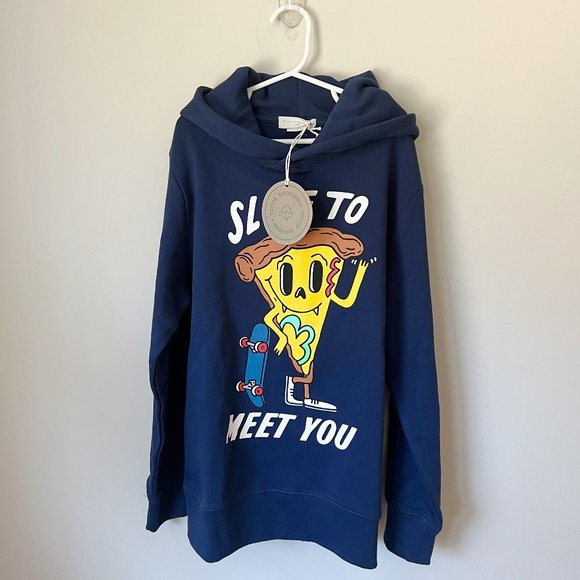 Stella McCartney Kids Other - Stella McCartney Kids Pizza Slice Hoodie Blue 10 years Boys NEW WITH TAGS